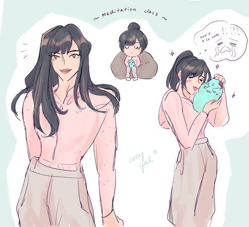 when i was excited about meditation class and new loungewear